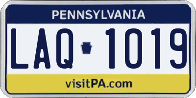 PA license plate LAQ1019