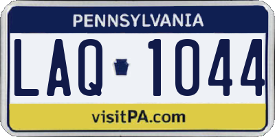PA license plate LAQ1044
