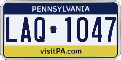 PA license plate LAQ1047
