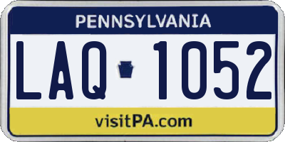 PA license plate LAQ1052
