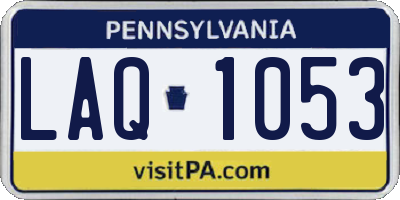 PA license plate LAQ1053