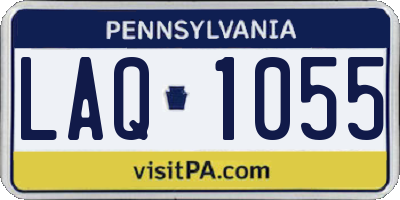 PA license plate LAQ1055