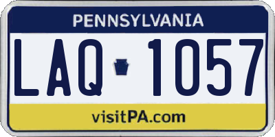PA license plate LAQ1057