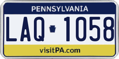 PA license plate LAQ1058