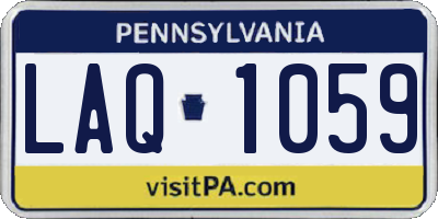 PA license plate LAQ1059