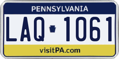 PA license plate LAQ1061