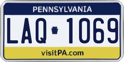 PA license plate LAQ1069