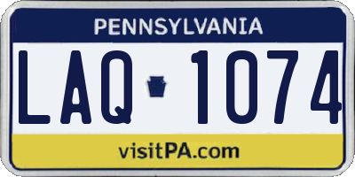 PA license plate LAQ1074