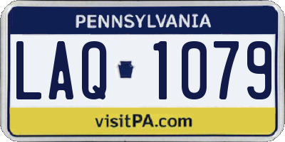 PA license plate LAQ1079