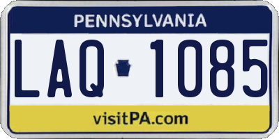 PA license plate LAQ1085
