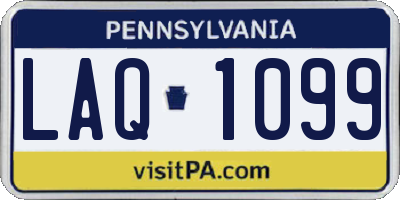 PA license plate LAQ1099