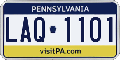 PA license plate LAQ1101