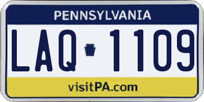 PA license plate LAQ1109