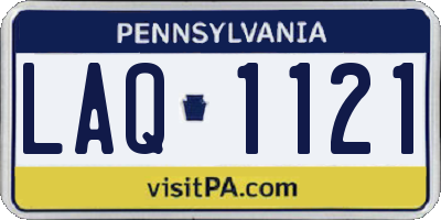PA license plate LAQ1121