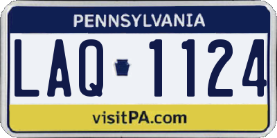 PA license plate LAQ1124