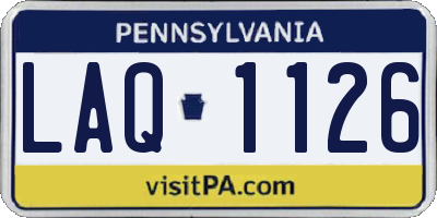 PA license plate LAQ1126