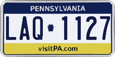 PA license plate LAQ1127