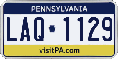 PA license plate LAQ1129