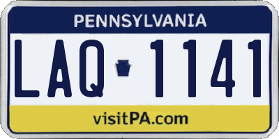 PA license plate LAQ1141