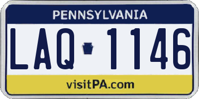 PA license plate LAQ1146