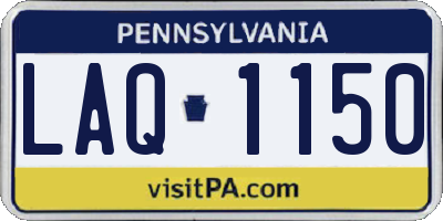 PA license plate LAQ1150