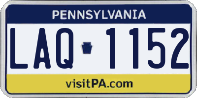 PA license plate LAQ1152