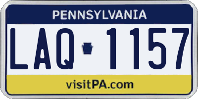 PA license plate LAQ1157