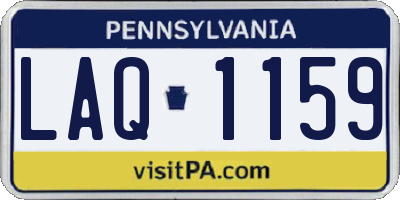 PA license plate LAQ1159