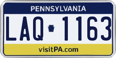 PA license plate LAQ1163