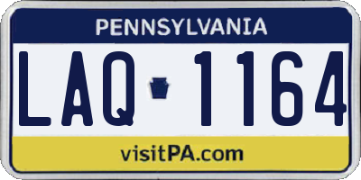 PA license plate LAQ1164