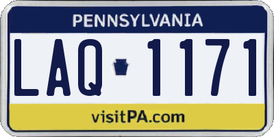PA license plate LAQ1171