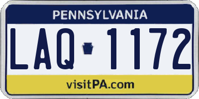 PA license plate LAQ1172