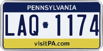PA license plate LAQ1174