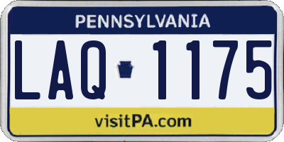 PA license plate LAQ1175