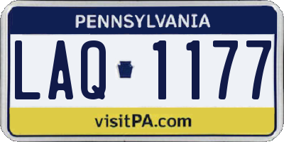 PA license plate LAQ1177
