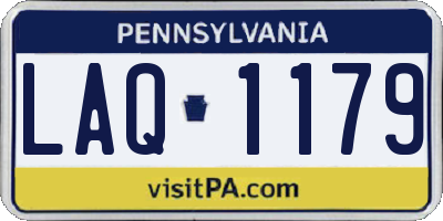 PA license plate LAQ1179