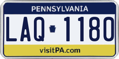 PA license plate LAQ1180