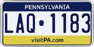 PA license plate LAQ1183