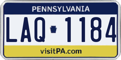 PA license plate LAQ1184
