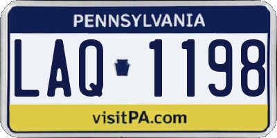 PA license plate LAQ1198
