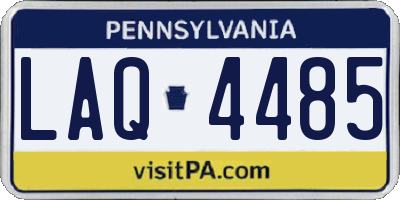 PA license plate LAQ4485