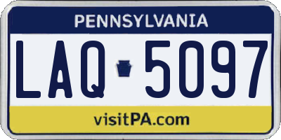 PA license plate LAQ5097