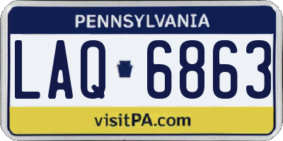 PA license plate LAQ6863