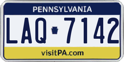 PA license plate LAQ7142