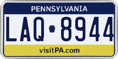 PA license plate LAQ8944