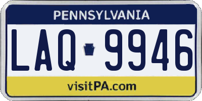 PA license plate LAQ9946