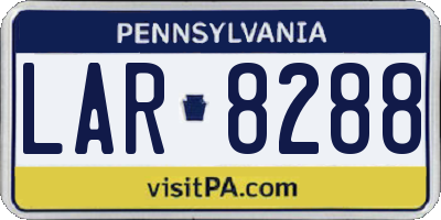 PA license plate LAR8288