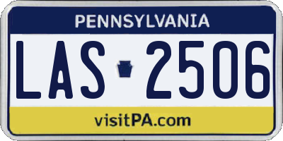 PA license plate LAS2506