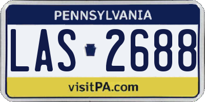 PA license plate LAS2688