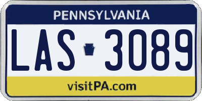 PA license plate LAS3089